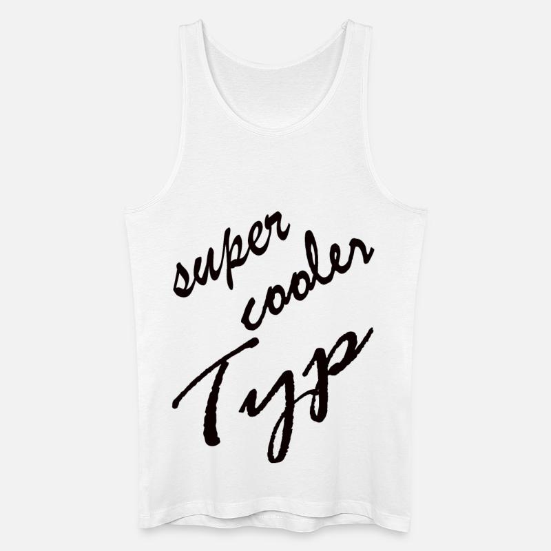 SUPER COOLER TYP - Männer Bio Tank Top - Weiß