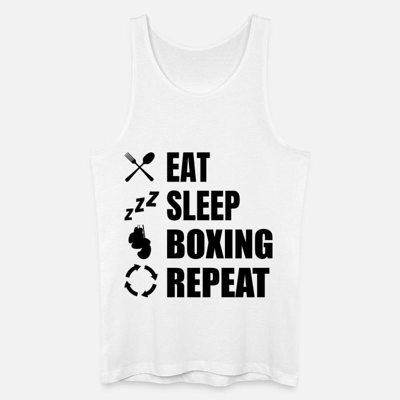Boxen Routine - Männer Bio Tank Top - Weiß