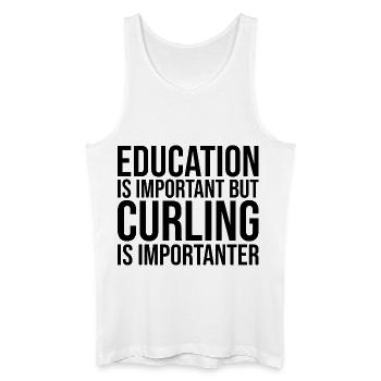 Curling - Männer Bio Tank Top - Weiß - Vorne
