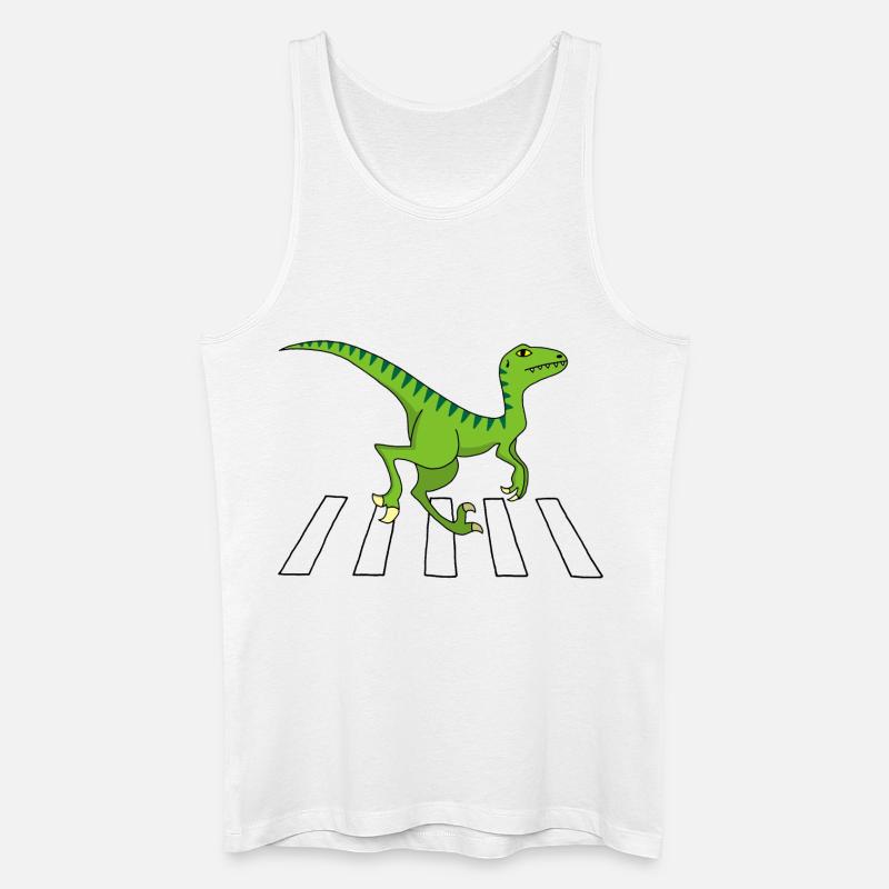 Fußgänger-Dinosaurier - Männer Bio Tank Top - Weiß