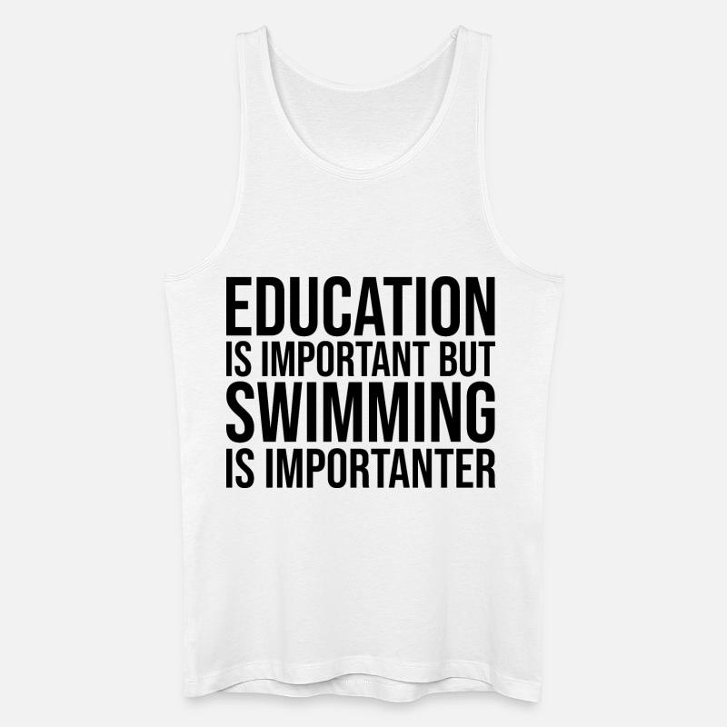 Schwimmen - Männer Bio Tank Top - Weiß