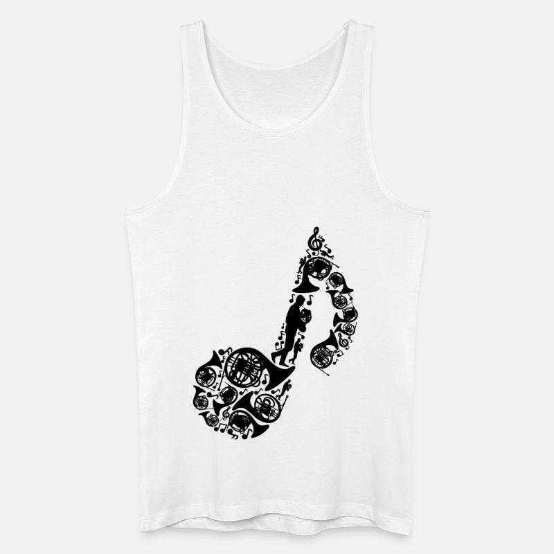Waldhorn - Männer Bio Tank Top - Weiß
