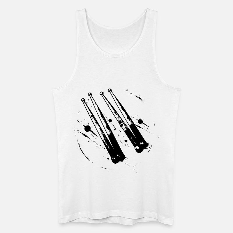 Drumsticks - Männer Bio Tank Top - Weiß