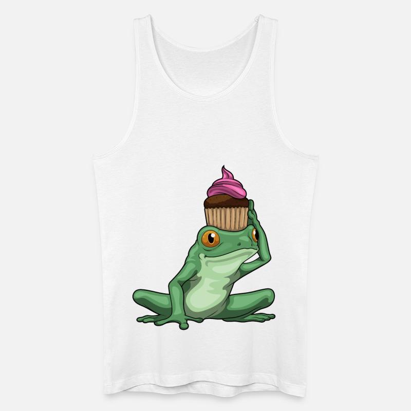 Frosch Muffin - Männer Bio Tank Top - Weiß