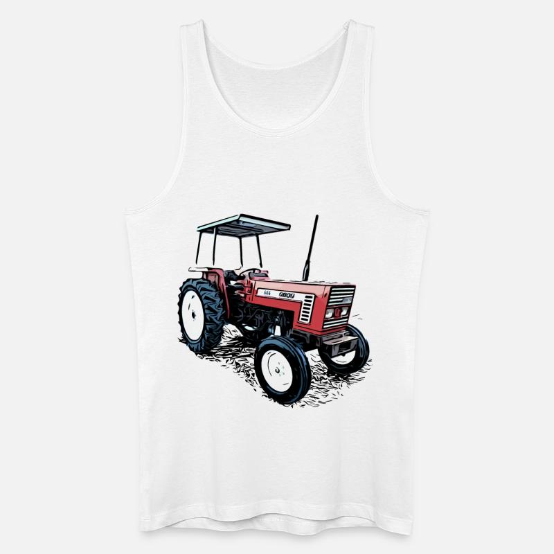 Traktor 666 - Männer Bio Tank Top - Weiß