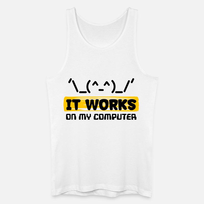 Coden Skripting Computerfreak Developer Statement - Männer Bio Tank Top - Weiß