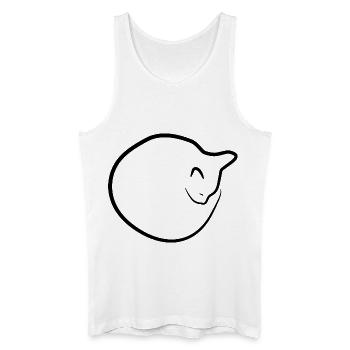 Cat Drawing - Men’s Organic Tank Top - white - Front