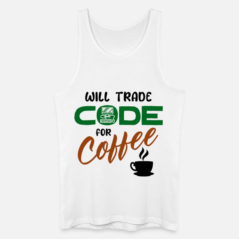 Code Statement Developer Computerfreak Informatik - Men’s Organic Tank Top - white