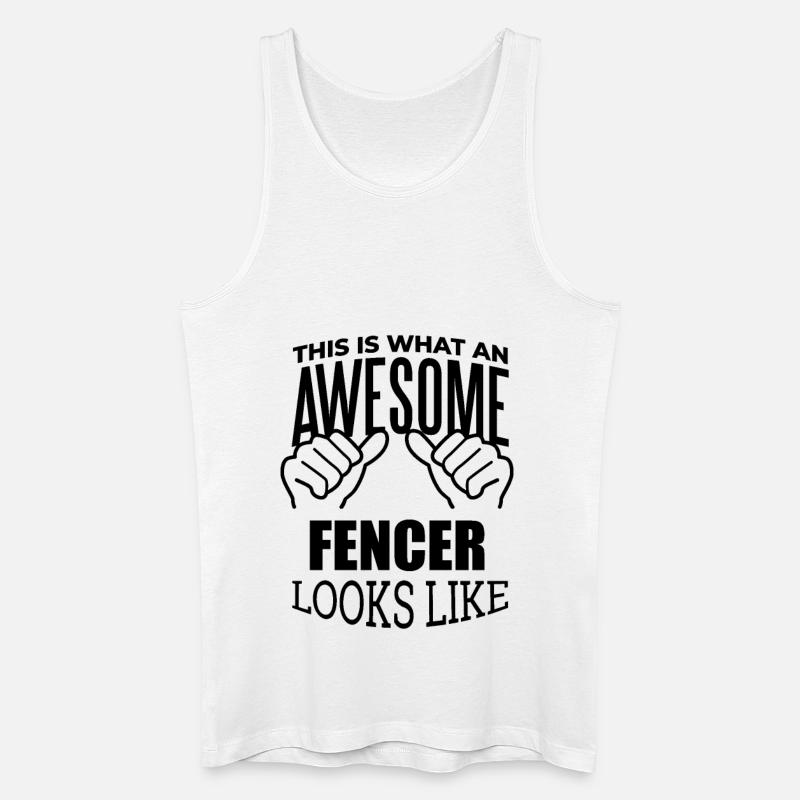 Fechten - Männer Bio Tank Top - Weiß