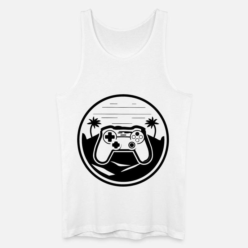 Spiel Controller Grafik - Männer Bio Tank Top - Weiß