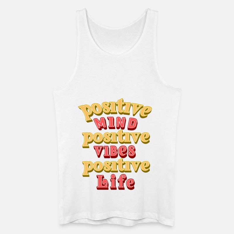 Positiver Geist, positive Stimmung - Männer Bio Tank Top - Weiß