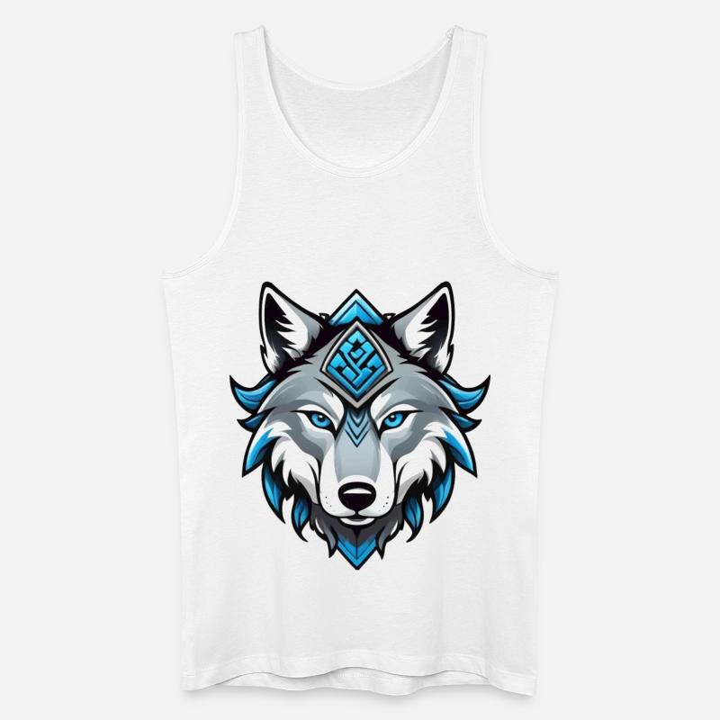 Odin’s Wolf - Männer Bio Tank Top - Weiß