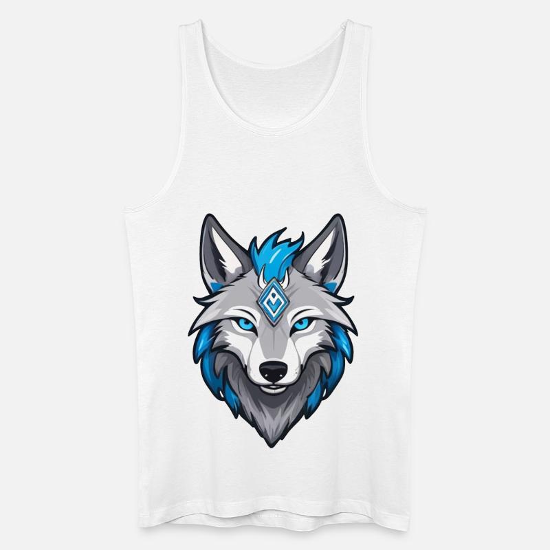 Runic Viking Wolf - Männer Bio Tank Top - Weiß