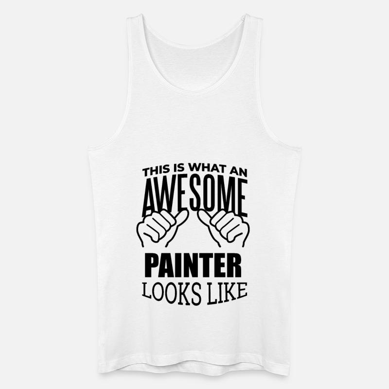 Maler - Männer Bio Tank Top - Weiß
