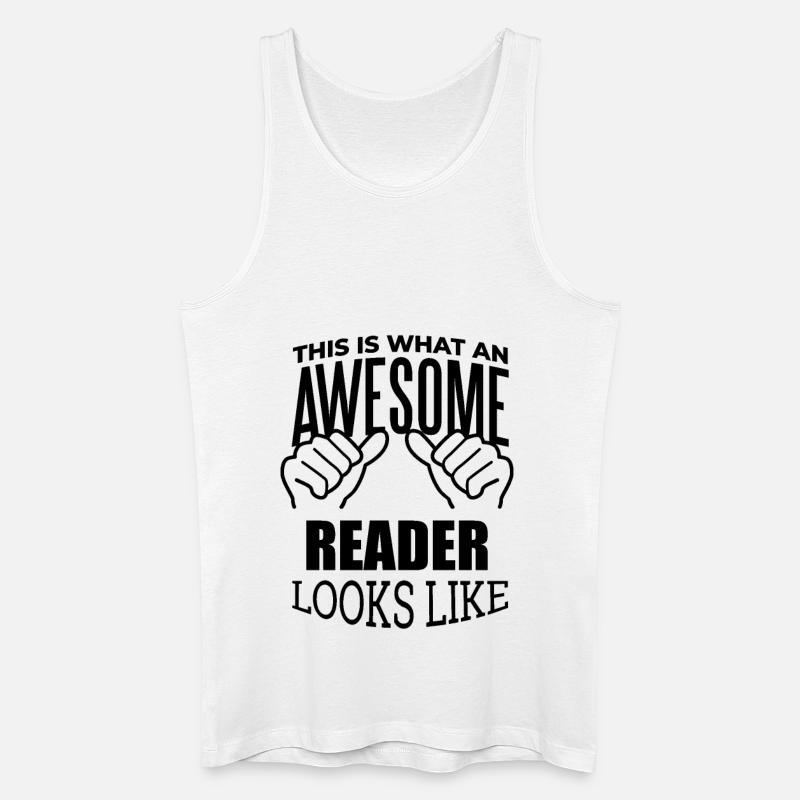 Reader - Men’s Organic Tank Top - white