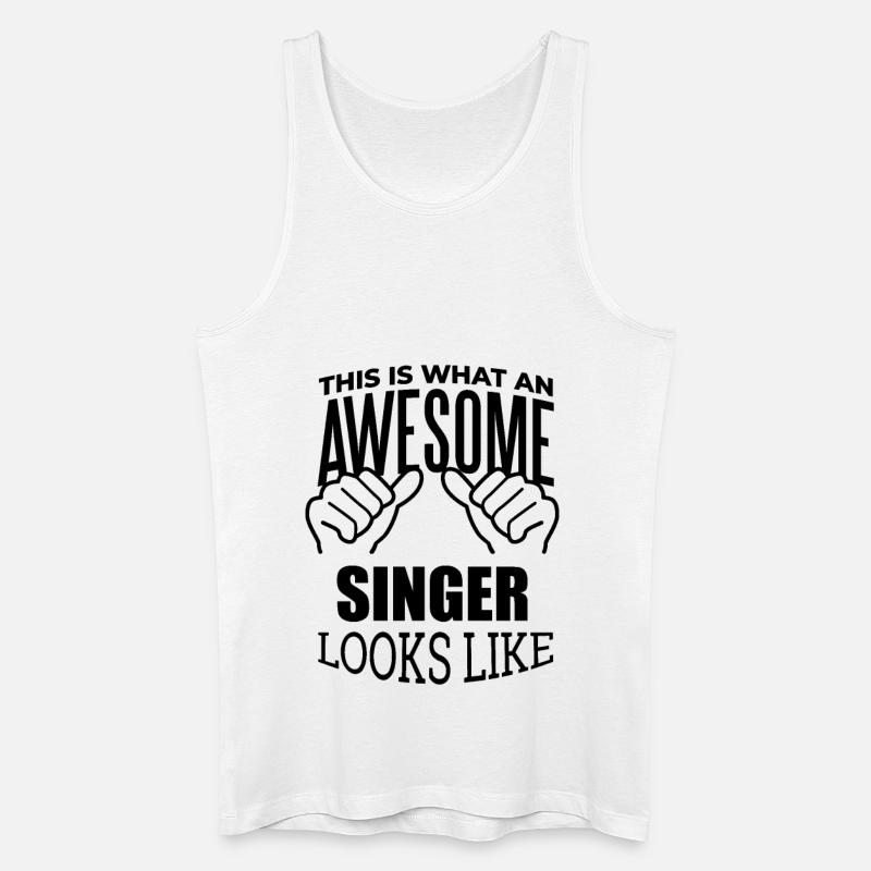 Sänger - Männer Bio Tank Top - Weiß