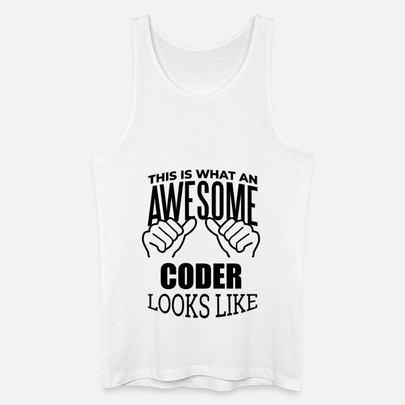 Coder - Men’s Organic Tank Top - white