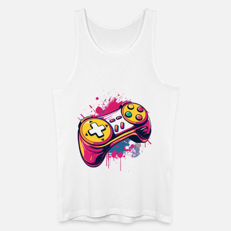 Gaming Controller - Männer Bio Tank Top - Weiß