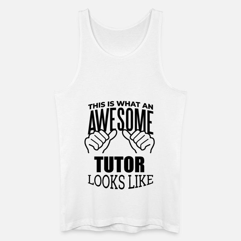 Tutor - Männer Bio Tank Top - Weiß