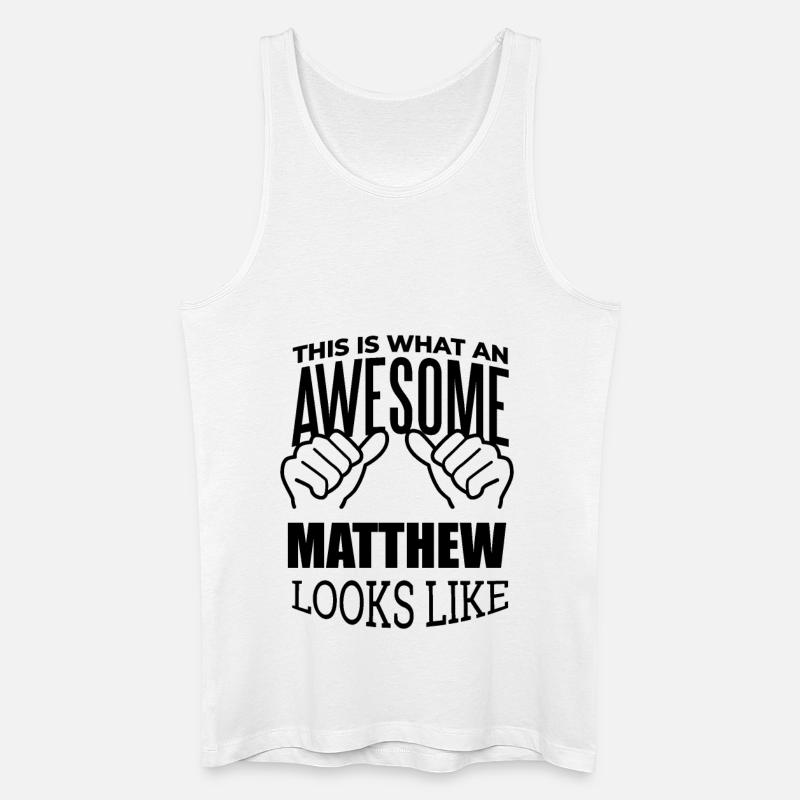 Matthew - Männer Bio Tank Top - Weiß