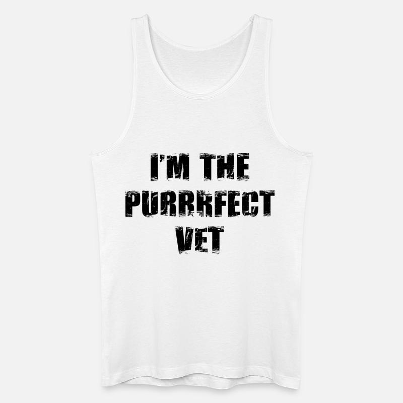 Tierarzt Spruch - Männer Bio Tank Top - Weiß