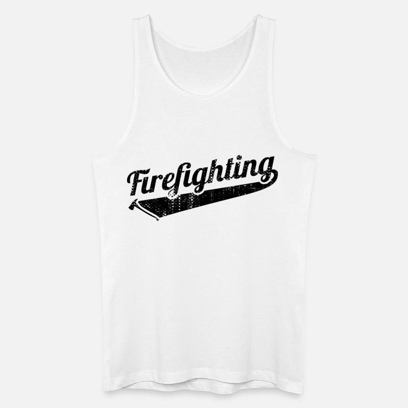 Brandbekämpfung - Männer Bio Tank Top - Weiß