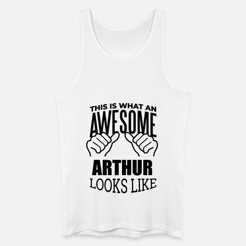 Arthur - Männer Bio Tank Top - Weiß