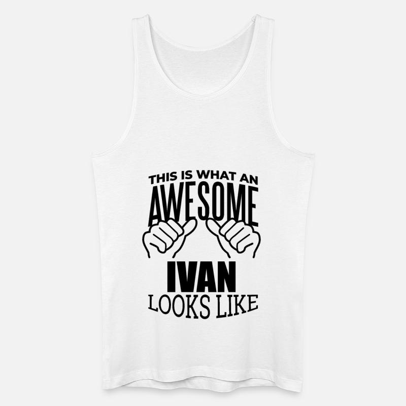 Ivan - Männer Bio Tank Top - Weiß