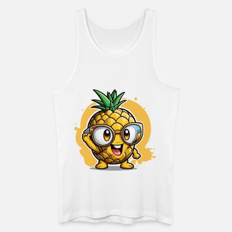 Kleine Ananas - Männer Bio Tank Top - Weiß