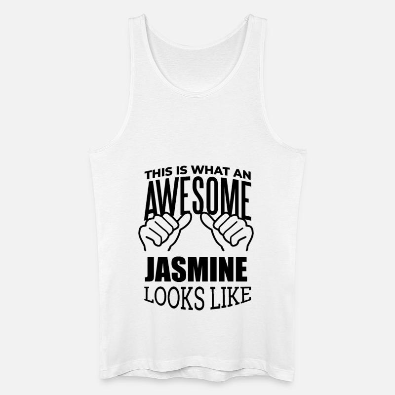 Jasmin - Männer Bio Tank Top - Weiß