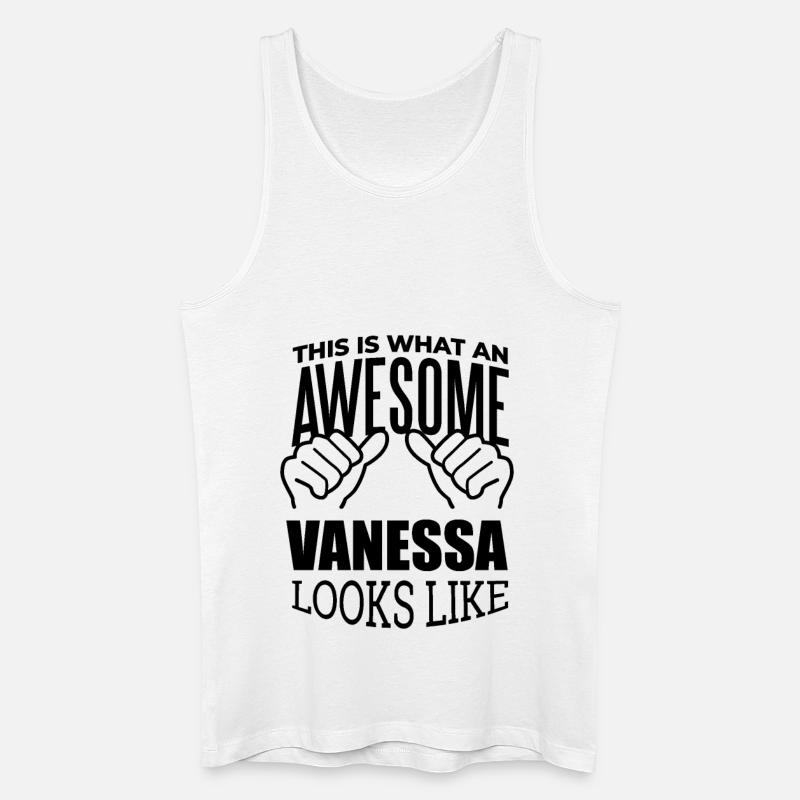 Vanessa - Männer Bio Tank Top - Weiß