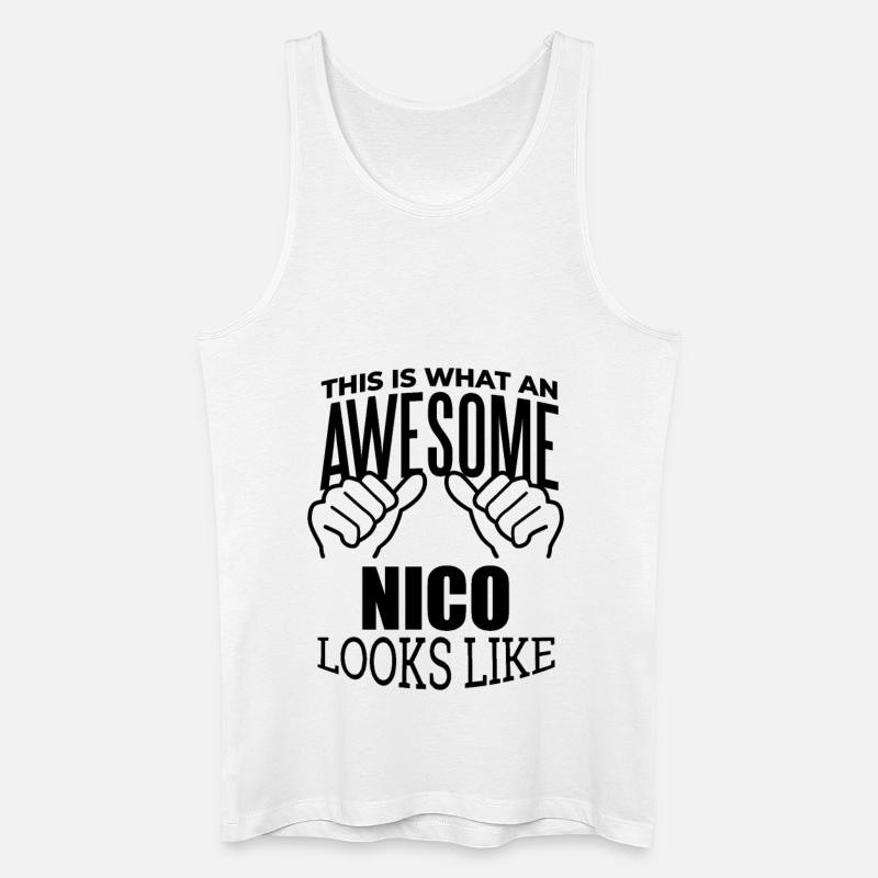 Nico - Männer Bio Tank Top - Weiß