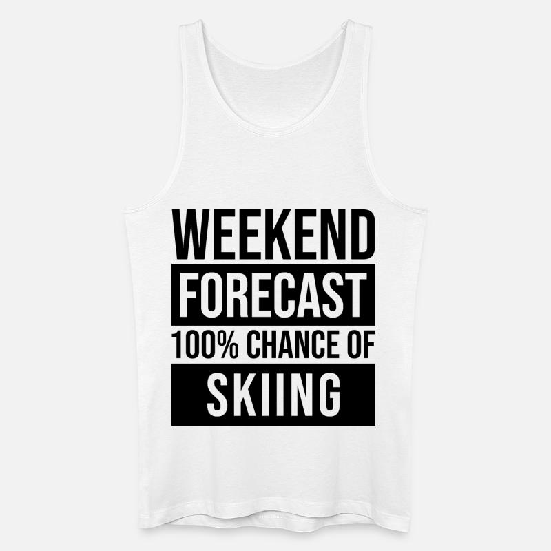 Ski - Männer Bio Tank Top - Weiß