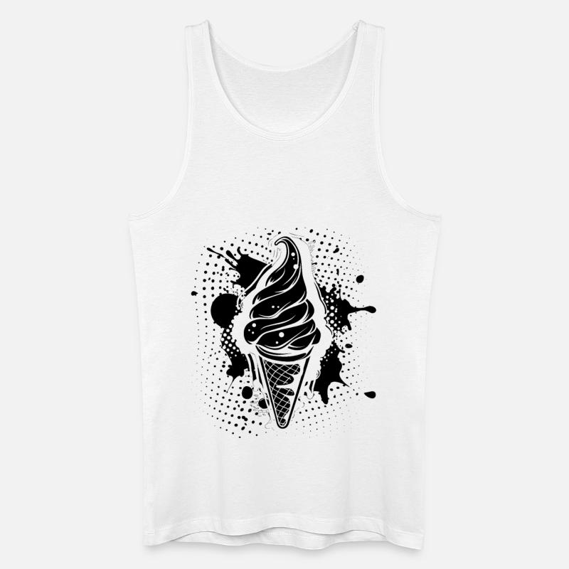 Eiswaffel - Männer Bio Tank Top - Weiß