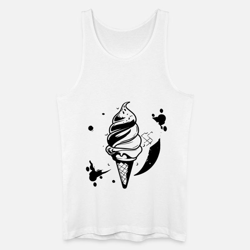 Eiscreme Grafik - Männer Bio Tank Top - Weiß