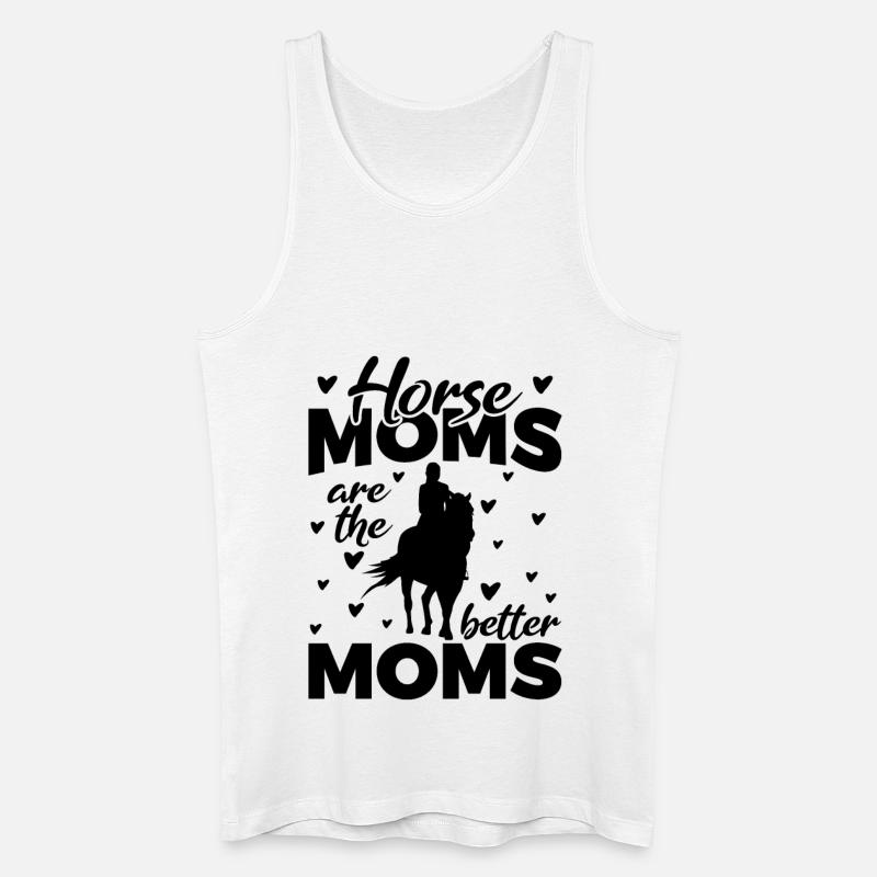 Pferde Mama - Männer Bio Tank Top - Weiß