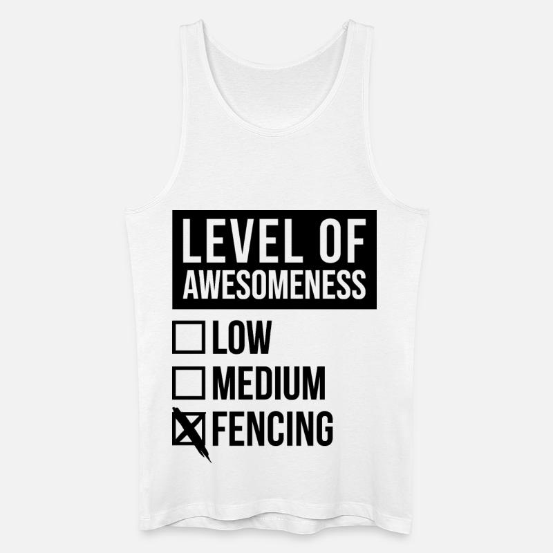 Fechten - Männer Bio Tank Top - Weiß