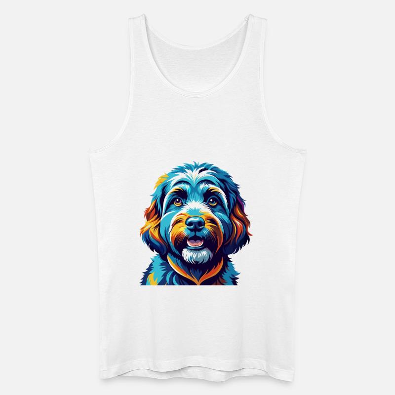 Cockapoo Hunderasse Bunt Karikatur Kawaii - Männer Bio Tank Top - Weiß
