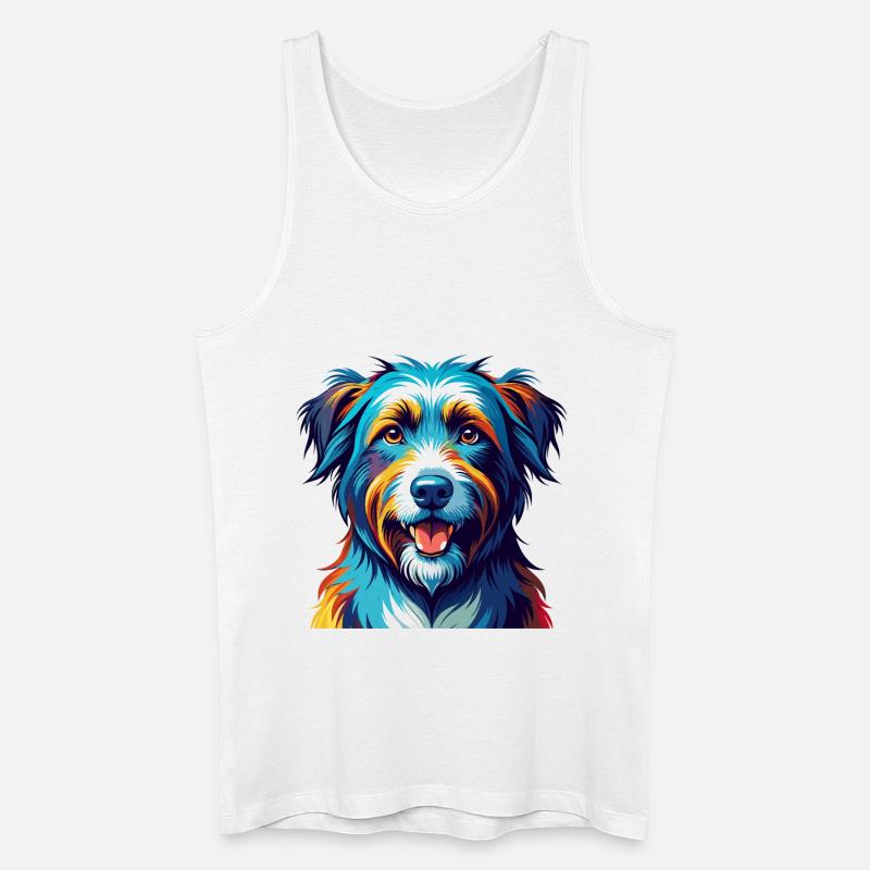 Pyrenäenschäferhund Hunderasse Karikatur Kawaii - Männer Bio Tank Top - Weiß