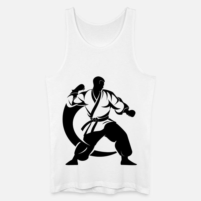 Karateka - Männer Bio Tank Top - Weiß