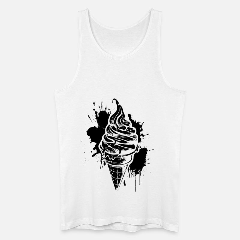 Eiswaffel Softeis - Männer Bio Tank Top - Weiß