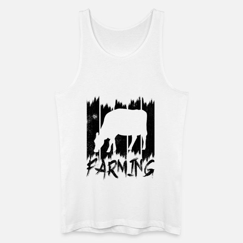 Rinderzucht - Männer Bio Tank Top - Weiß