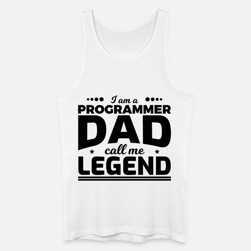 Programmierer Vater nenn mich Legende - Männer Bio Tank Top - Weiß