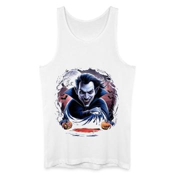 Reißzähne & Schrecken Halloween Vampir - Männer Bio Tank Top - Weiß - Vorne