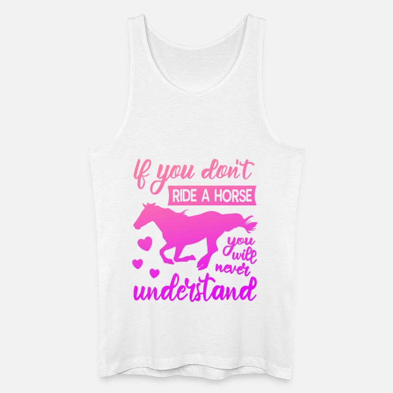 Pferde Mädchen - Männer Bio Tank Top - Weiß