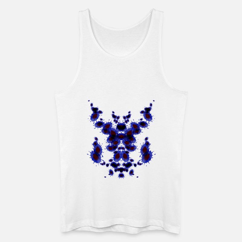 Rohrschachblau - Männer Bio Tank Top - Weiß