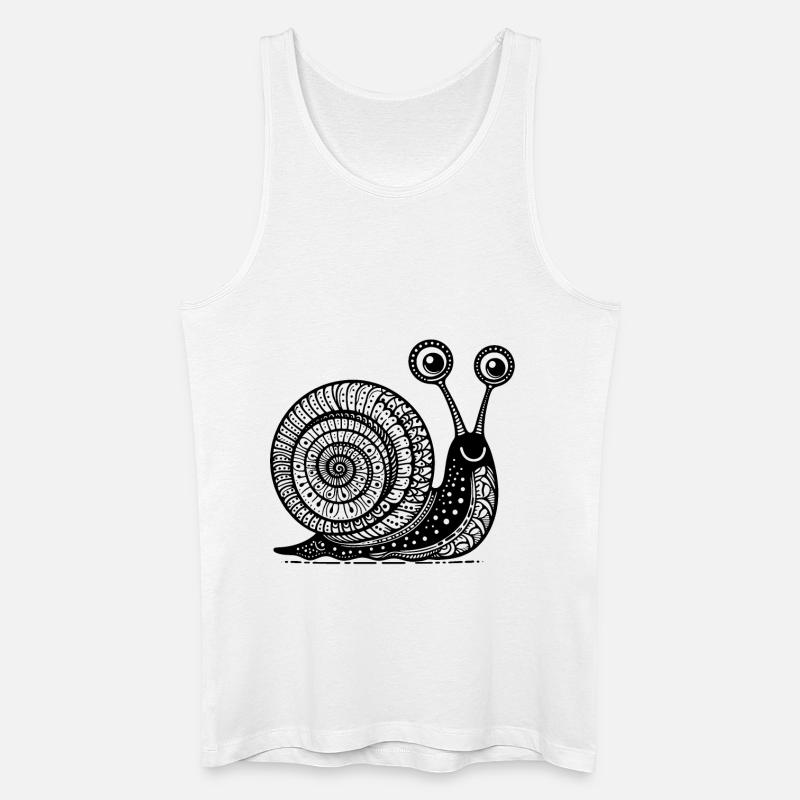Snail's Pace: Langsame und stetige Zen-Kunst - Männer Bio Tank Top - Weiß