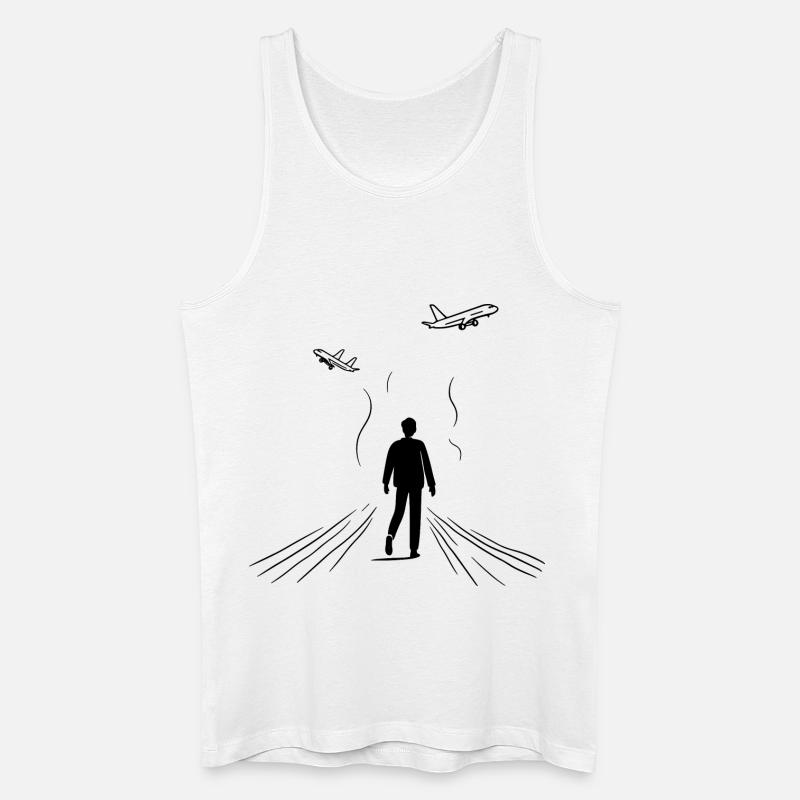 Flugzeugbeobachter - Männer Bio Tank Top - Weiß