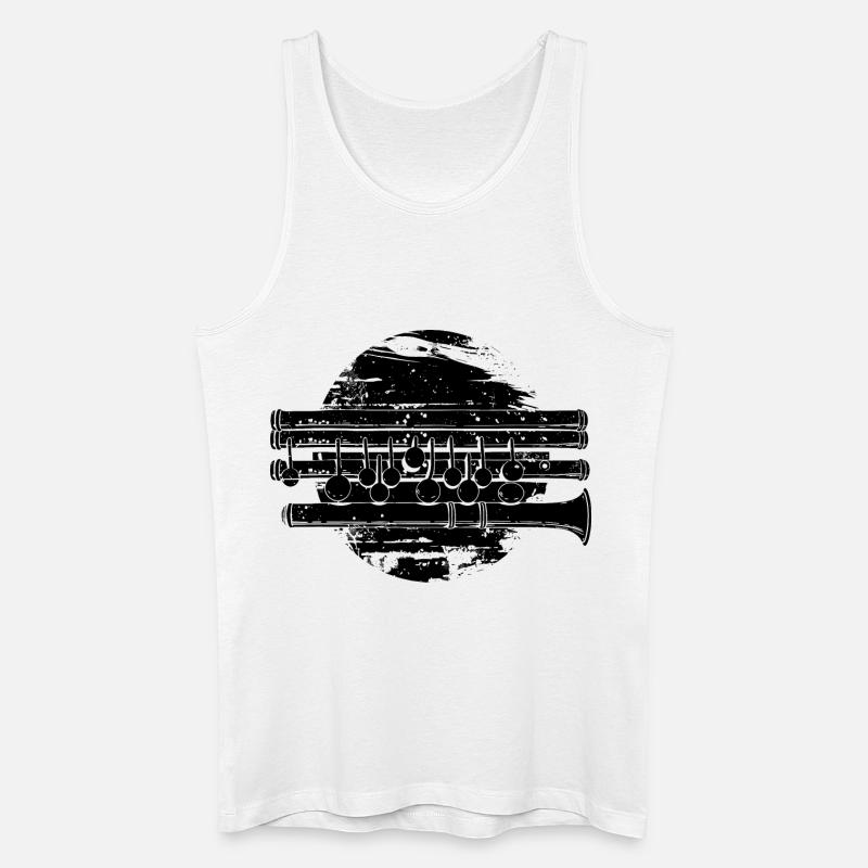 Flöte - Männer Bio Tank Top - Weiß
