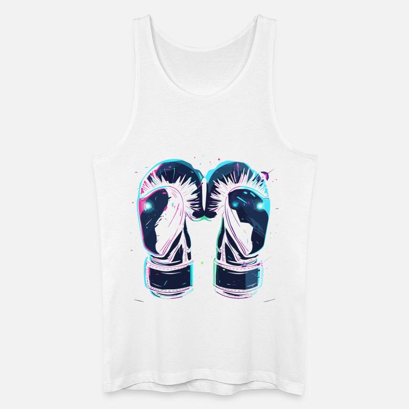 Boxhandschuhe Steampunk - Männer Bio Tank Top - Weiß